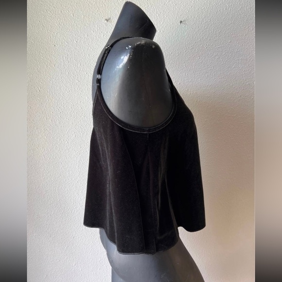 Victoria’s Secret PINK Black Velvet Spaghetti Strap Flowy Tank Size XS - Picture 6 of 12